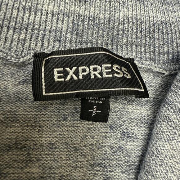 Express Sweater Mens Small Shawl Collar Cardigan Button Up Lightweight Grandpa - Picture 3 of 7